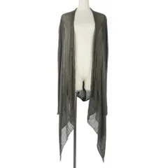リックオウエンス Rick Owens ドレープ カーディガン ロング丈 長袖 コットン S グレーのサムネイル