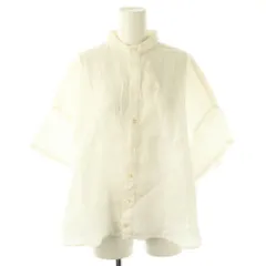 ネストローブ nest Robe リネン シャツ ブラウス 半袖 F オフホワイト /DF ■OSのサムネイル