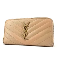 SAINT LAURENT PARIS サンローラン カサンドラ ラウンドファスナー 長財布  ベージュのサムネイル