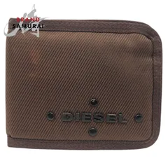 DIESEL ディーゼル ブラウン ポリエステル 二つ折り財布 折財布 コンパクトウォレット レディース 600545【中古】のサムネイル