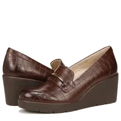 ナチュライザー レディース シューズ スリッポン・ローファー SOUL Naturalizer Achieve Dark Brown Croc ブラウンのサムネイル