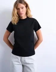 トップショップ レディース トップス Tシャツ Topshop boxy tee Black ブラックのサムネイル