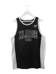 エクストララージ X-LARGE バスケットボールジャージ XL メッシュ タンクトップ ノースリーブ カットソー 刺繍 ブラック 黒 トップスのサムネイル
