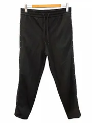 モンクレール MONCLER SWEAT BOTTOM スタッズ トラックパンツ M 黒 ブラック テーパード ボトムス ☆AA★のサムネイル