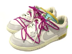 ナイキ NIKE ×OFF-WHITE オフホワイト DUNK LOW DM1602-100 sail/neutral grey-hyper vioret ダンク ロウ 28cm グレー スニーカー 靴 シューズ ☆AA★