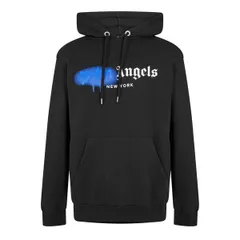 パーム・エンジェルス メンズ アウター パーカー・スウェット Palm Angels Mens Pull Over Hoodie Black Blue ブラックのサムネイル