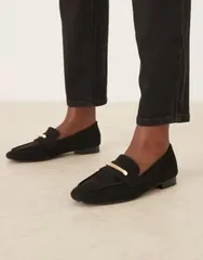 レイド レディース シューズ スリッポン・ローファー スエード RAID Lucena loafersuedette Black suede ブラックのサムネイル