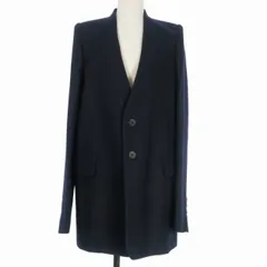 アンドゥムルメステール ANN DEMEULEMEESTER 22AW ノーカラージャケット ブレザー ウール 40 ネイビー 紺 2202-JA03 FA207 国内正規のサムネイル