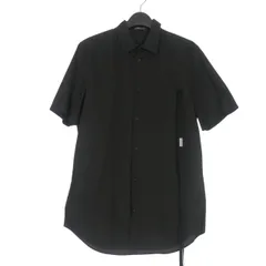アンドゥムルメステール ANN DEMEULEMEESTER 24SS CASPER SHORT SLEEVE SHIRT LIGHT CRUMP ロングシャツ ドレスシャツ 半袖 48 ブラック 黒 2401-M-SH45-FA422-001 国内正規のサムネイル