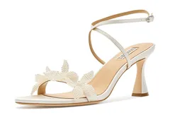 バッジェリーミシュカ レディース シューズ サンダル Badgley Mischka Whitney White Satin ホワイトのサムネイル