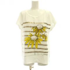 マックスマーラ ウィークエンドライン MAX MARA WEEKEND LINE カットソー M 白 花柄 ボーダー柄 半袖 /JPのサムネイル