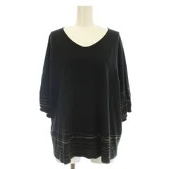 ヨーガンレール JURGEN LEHL ヘンプ混 カットソー ニット 半袖 Tシャツ M 黒 ブラック J0143UB456 /☆Gのサムネイル