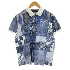 エトロ ETRO ポロシャツ カットソー 鹿の子 半袖 ペイズリー柄 総柄 XL 紺 ネイビー 141-1Y049-4044 /KUのサムネイル