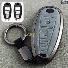 レザーカーキーフォブカバーケースキーホルダー VITARA SX4 S-CROSS CIAZ IGNIS BALENO KIZASHI ESCUDO SWIFT