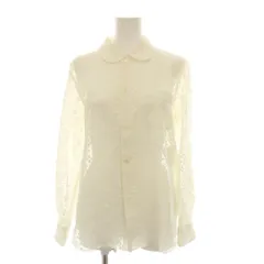 トリココムデギャルソン tricot COMME des GARCONS 総レース シャツ ブラウス 花柄刺繍 M 白 ホワイト 長袖 TG-B016 /YMのサムネイル