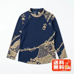 結 by HITOSHI 花柄 長袖 トップス ネイビー 和モダン LEONARD風のサムネイル