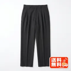 メンズ ツータック スラックス パンツ ダークグレー 無地 UNIQLO風のサムネイル