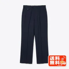 スラックス パンツ ネイビー ストレート センタープレス 古着 MILITARY風のサムネイル
