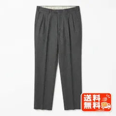 メンズ スラックス パンツ グレー 2タック センタープレス 古着 BERNARD ZINS風のサムネイル