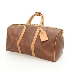 大容量 エトロ ETRO ボストンバッグ 2way 旅行バッグ ペイズリー 鍵
