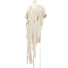 【中古】イッセイミヤケ ISSEY MIYAKE 2026年春夏 スリット ニット チュニック ベージュ【サイズ表記なし（L位）】【レディース】のサムネイル