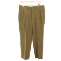 サルヴァトーレフェラガモ Salvatore Ferragamo テーパードパンツ スラックス ツータック 50 カーキ /HNのサムネイル