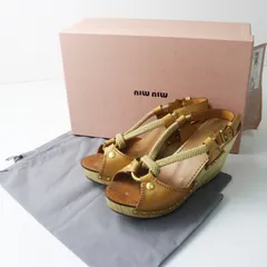 Archive 06SS miumiu studsleather wedge sandals 36.5 Made in Italy■ミュウミュウ スタッズウェッジサンダル 23.5cm【2400014995619】のサムネイル