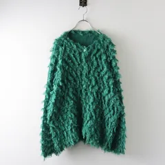 美品 2022AW ミー イッセイミヤケ me ISSEY MIYAKE ジグザグシャギープリーツ カーディガン グリーン┃//トップス【2400014924367】のサムネイル