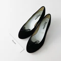 レペット repetto Gisele ベロア リボン ヒールパンプス 38｜ブラック シューズ ベルベット 【2400014997859】のサムネイル