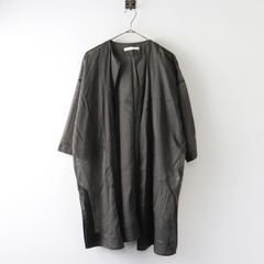 BEARDSLEY/リネン100% ランタンスリーブドロストノーカラージャケット