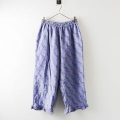 未使用品 pokipcee ポキプシー シルク刺し子パンツ ぐるぐる 1点物