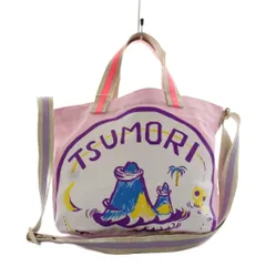 ツモリチサトキャリー tsumori chisato carry トートバッグ ショルダーバッグ プリント ロゴ ピンク 50870 /AN29のサムネイル