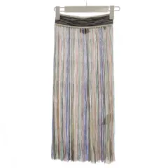 ミッソーニ MISSONI フレアスカート ロング丈 ストライプ柄 40 マルチカラー 赤 レッド 青 ブルー 緑 グリーン 白 ホワイト /AN69のサムネイル