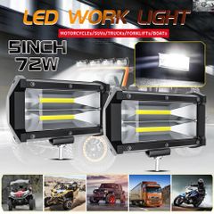 LED 자동차 워크 라이트 2 개 세트 12V 24V 72W 작업용 안개 램프 오프로드 4x4 SUV ATV 트럭 소방차 농업 차량 검색 라이트