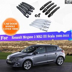 르노 메가누 3 MK3 III 스칼라 2008~2015 자동차 아우터 도어 핸들 커버 트림 자동차 스타일링 스티커 방청 가제트