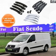 도어 핸들 커버 FIAT SCUDO 2007~2016 광택 탄소 섬유 방청 스티커 트림 스타일링 캐치 캡