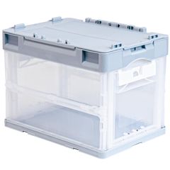 リス CB-51NRL 折りたたみコンテナ 両扉 50L ベージュ 本体 フタ