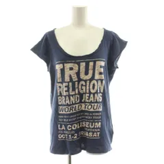 トゥルーレリジョン TRUE RELIGION Tシャツ カットソー 半袖 ロゴ プリント S 紺 ネイビー /KU ■BMのサムネイル