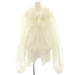 パトゥ PATOU ファイユパフスリーブトップス ブラウス シャツ 長袖 ドルマンスリーブ 34 白 ホワイト 21PA2-T0017-17 /HN ■BMのサムネイル
