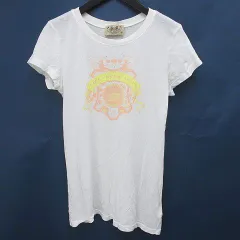 ジューシークチュール JUICY COUTURE 半袖 Tシャツ M 白系 ホワイト プリント ラインストーン 透け感のサムネイル