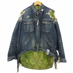 ミハラヤスヒロ MIHARA YASUHIRO 25AW DOUBLE LAYERED DENIM JACKET ダブルレイヤード デニムジャケット ブルゾン 長袖 46 インディゴ J15BL121のサムネイル