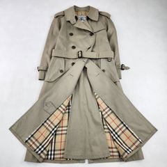 バーバリーズ　トレンチコート　ノバチェック　ダブル　ベルト　ベージュ　ロング BURBERRY BLUE LABEL トレンチコート ノバチェック ダブル ベルト付き