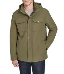 コールハーン メンズ アウター ジャケット・ブルゾン パーカー ジャケット Cole Haan Stand Collar Hoodie Field Jacket Olive オリーブのサムネイル