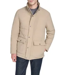 コールハーン メンズ アウター ジャケット・ブルゾン キルティング ジャケット Cole Haan Stand Collar Stretch Quilted Jacket Khaki カーキのサムネイル