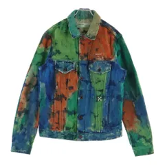 OFF-WHITE (オフホワイト) 19AW ペンキプリントアローピン デストロイデニムジャケット マルチカラーのサムネイル