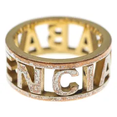BALENCIAGA (バレンシアガ) LOGO RING ロゴ入り リング ゴールドのサムネイル