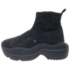 YELLO Cosmosneaker Short boots with stud embellishments, black.