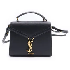 SAINT LAURENT PARIS (サンローランパリ) カサンドラ トップハンドル 2WAYショルダーバッグ ハンドバッグ ブラック レザー 623931 ゴールド金具のサムネイル