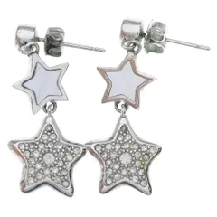Christian Dior (クリスチャンディオール) ラインストーン スターピアス シルバーのサムネイル