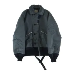 Sacai (サカイ) 23AW Nylon Twill Mix Blouson ナイロン ツイル ブルゾン ジップアップ ミリタリー ジャケット カーキ 23-03164Mのサムネイル